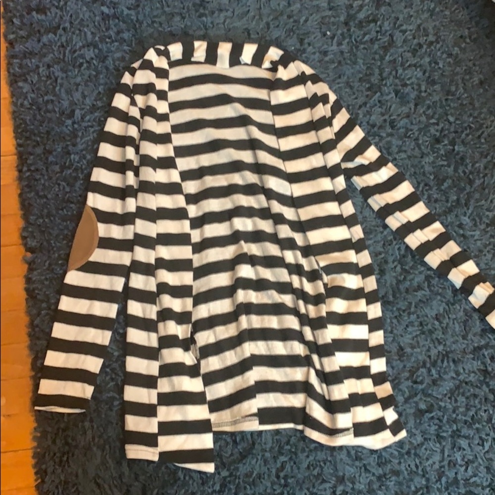 Black and white stripe cardigan